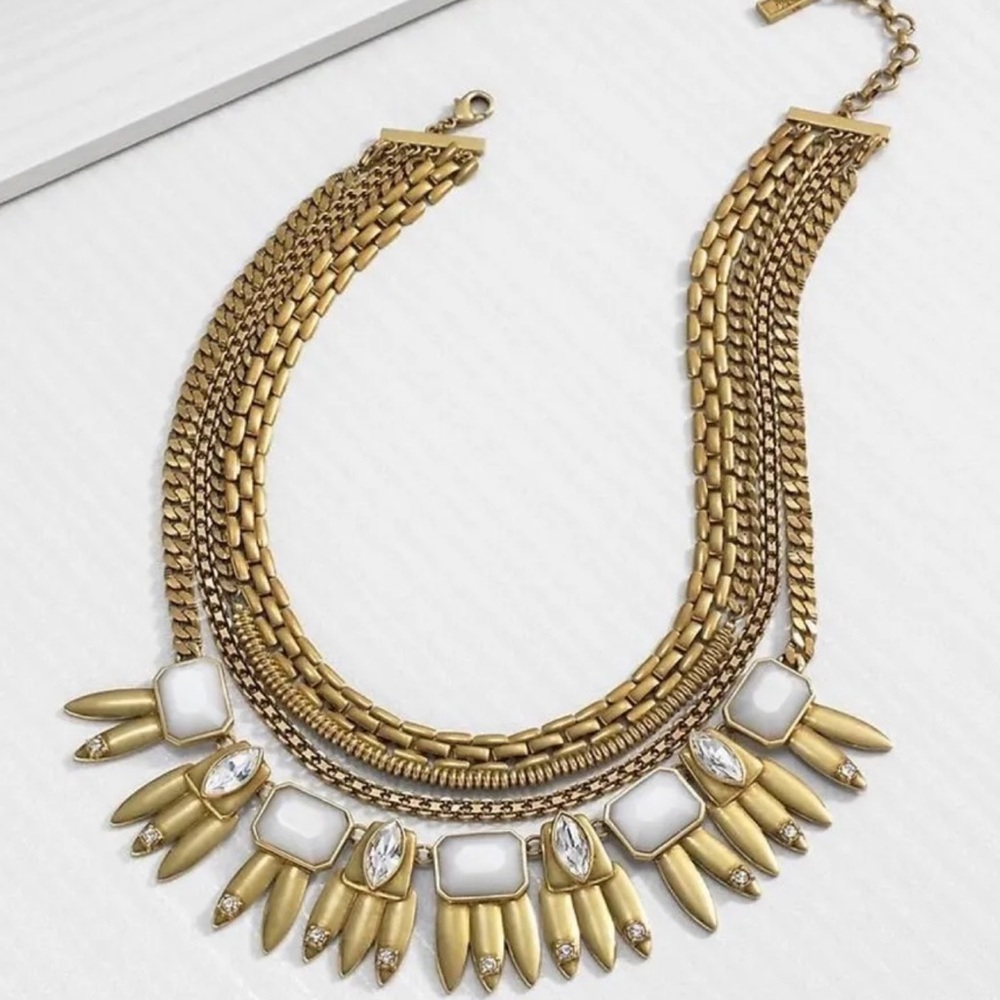 SILPADA KR Good As Gold Crystal Brass Necklace~Convertable 3 in 1~18-20"